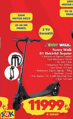 FUNNY WALK D1 ELEKTRİKLİ SCOOTER